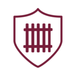 Fence in shield icon